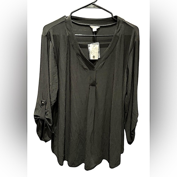 EST 1946 Black Blouse NWT 14W-16W - Picture 1 of 4